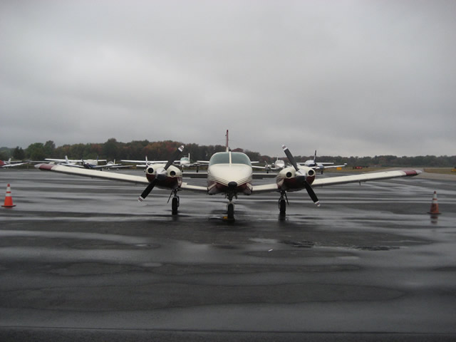 Front view of our training airplane