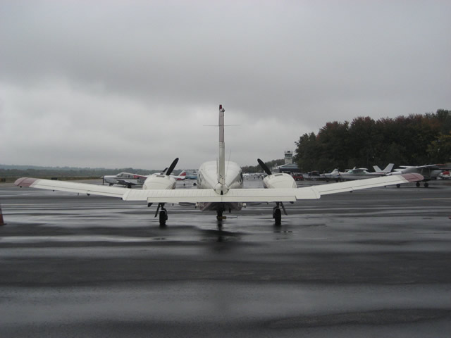 Rear view of our aircraft