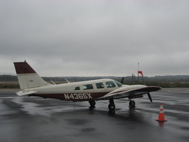 Rear side view of our aircraft